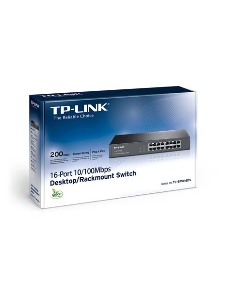 Network switch 16 ports 10/100 Mbps Rackmount Unit Version 4.0