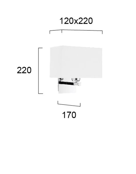 Φωτιστικό απλίκα 1X70W E27 230V IP20 Λευκό