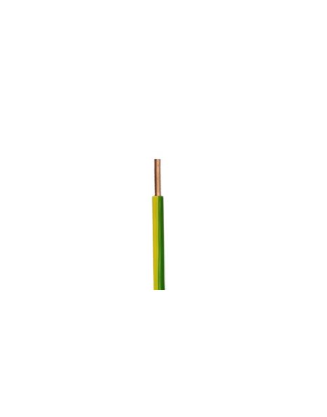 Καλώδιο μονοπολικό NYA H05V-U PVC 1mm² Πρασινοκίτρινο
