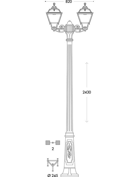 Φωτιστικό κολόνα LED 2X6W E27 Λευκό IP55