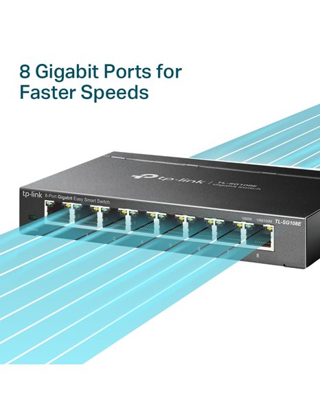Network switch 8Θέσεων Gigabit Ethernet 10/100/1000Mbps Version 6.0