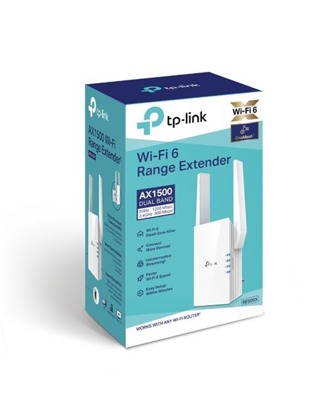 Range Extender WiFi6 2.4GHz and 5GHz 1500Mbps Dual Band Version 1.0