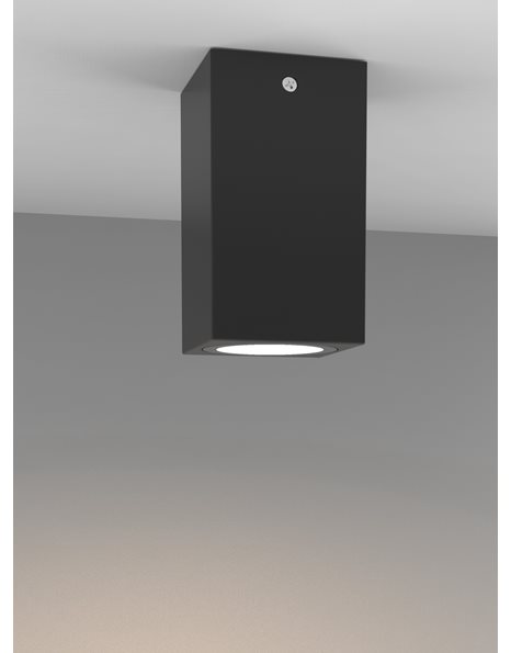 Φωτιστικό οροφής LED 1X7W GU10 230V IP54 Μαύρο