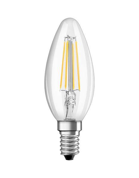 Λάμπα LED Κερί 4W 470lm E14 230V 2700K Θερμό Λευκό Filament