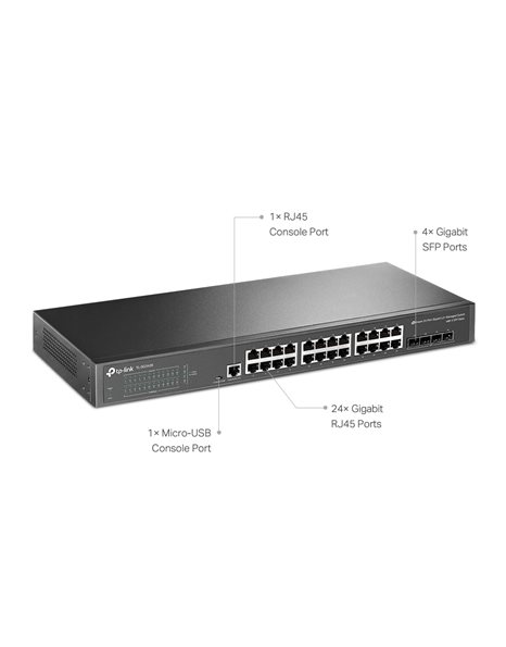 Network switch 24Ports + 4Ports SFP Gigabit Version 2.0